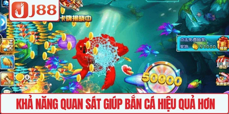 Khám Phá Bắn Cá Đổi Thưởng J88 – Săn Cá Lớn Thưởng Khủng 3 Khả năng quan sát giúp bắn cá hiệu quả hơn
